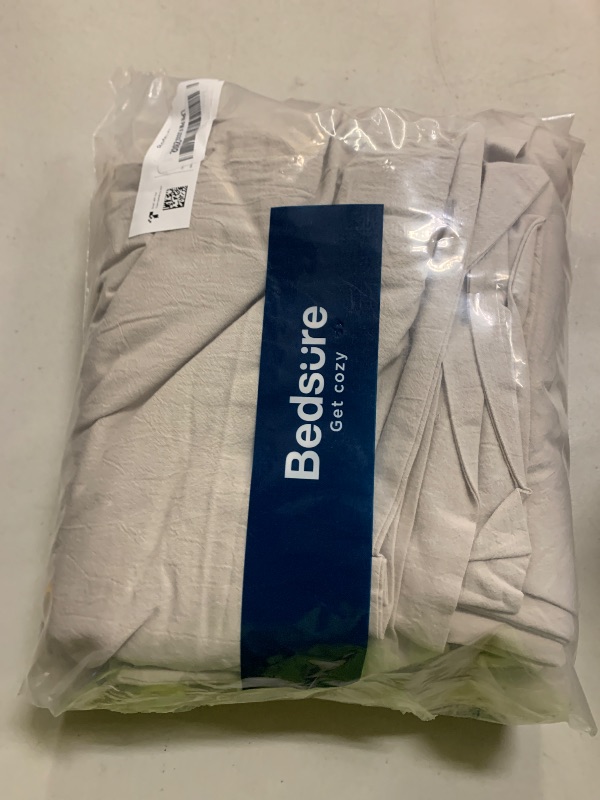 Photo 1 of Bedsure 100% Stone Washed Cotton Duvet Cover Queen - Light Greige Minimalist Cotton Duvet Cover Linen Like for All Seasons - GentleSoft™ Plain Simple Bedding (Light Greige, Queen, 90"x90")