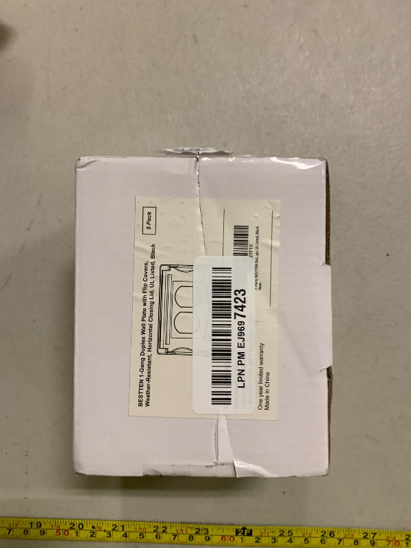 Photo 1 of BESTTEN 5 Pack Outdoor Outlet Cover for Duplex Receptacles, Weatherproof Design Auto-Closing Lid, UL Listed, Black, H4.65” x W2.87” x D0.71”