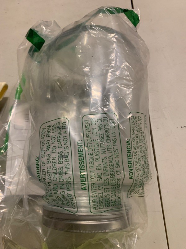 Photo 1 of 2 Gallon Glass Beverage Dispenser with Stand and Lid, 18/8 Stainless Steel Spigot - Glass Drink Dispensers for Parties - Mason Jar Drink Dispensers with Lids