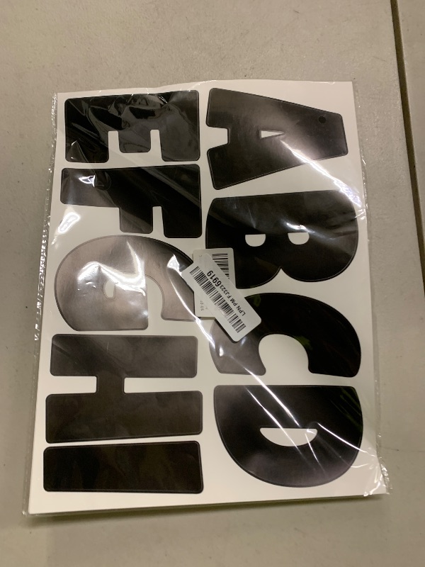 Photo 1 of Bulletin Board Letters 117 PCS Large Letter Stickers 12 Sheets Vinyl Self Adhesive Alphabet Sticker Set Poster Board Letters for Display Classroom School Mailbox Home Wall Decor (4 Inch, Black)