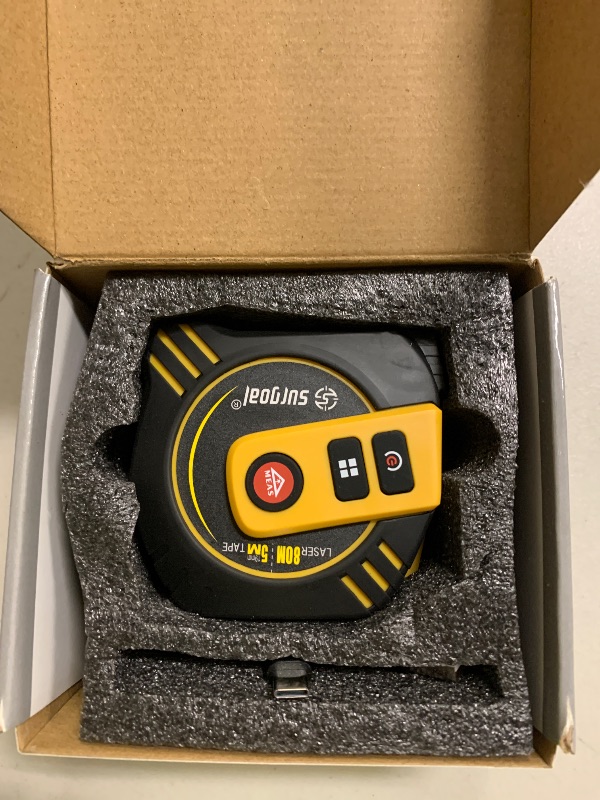 Photo 1 of 2-in-1 Laser Tape Measure 262ft – Digital Measuring Tape with LCD Display, Rechargeable Smart Tape Measure with Distance, Area & Volume Measurement, USB Charging – Construction & DIY Use
