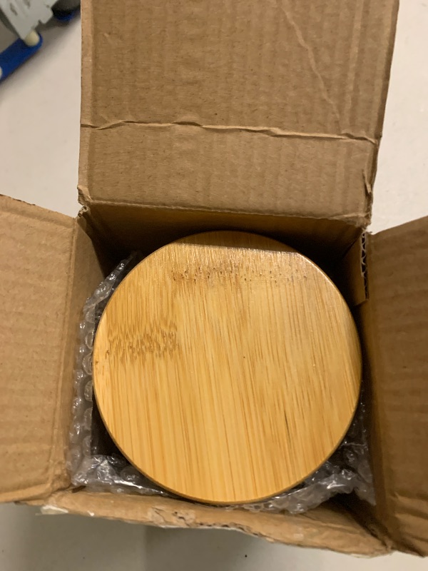 Photo 1 of 1PC Glass Canister Jar with Bamboo Lid for Food Storage, Organization for Coffee Beans, Tea, Flour, Salt, Nuts, Cookies, Oatmeal 15 fl oz (450ml)
