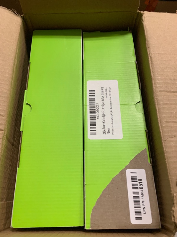 Photo 1 of 218A Toner Cartridge 4 Pack (with Chip) Compatible for HP 218A 218X Toner Cartridge for HP Color Laserjet Pro 3201dw MFP 3301cdw 3301fdw 3301sdw Printer (Black Cyan Yellow Magenta)
