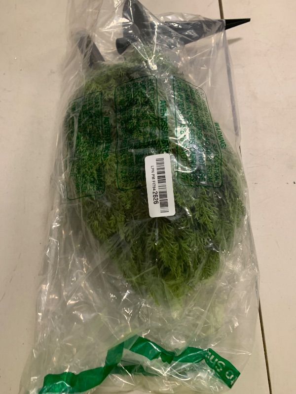 Photo 1 of 2 Pack 24”Artificial Topiary Ball Tree with Spike Soft Cypress Realistic Faux Cedar Pines Christmas Trees UV Rated Fake Shrubs for Christmas Pot Fillers Front Door Porch Indoor Outdoor Xmas Decor