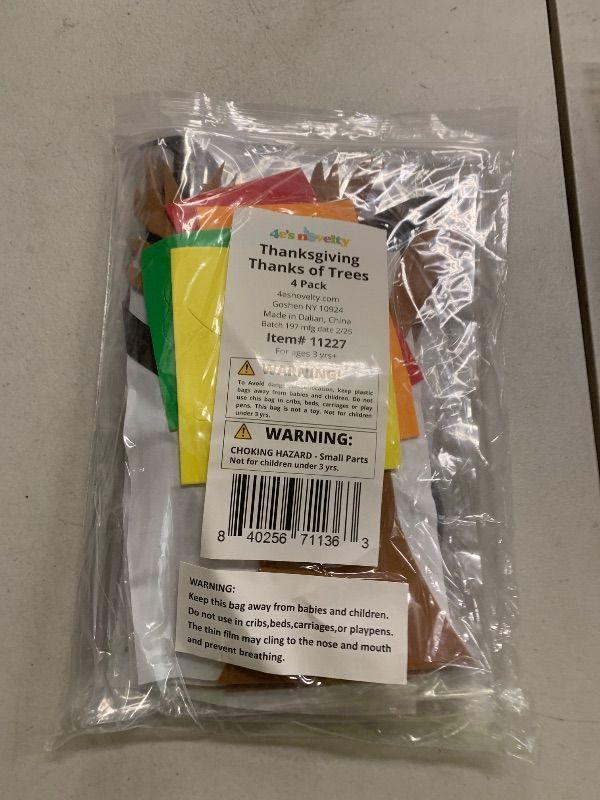 Photo 1 of 4E's Novelty Tree Craft Kit 4-Pack, Foam, Self-Adhesive - 11” Thanksgiving Craft, Ideal for Fall Crafts for Kids Perfect Gratitude Kit with Leaves to Write On