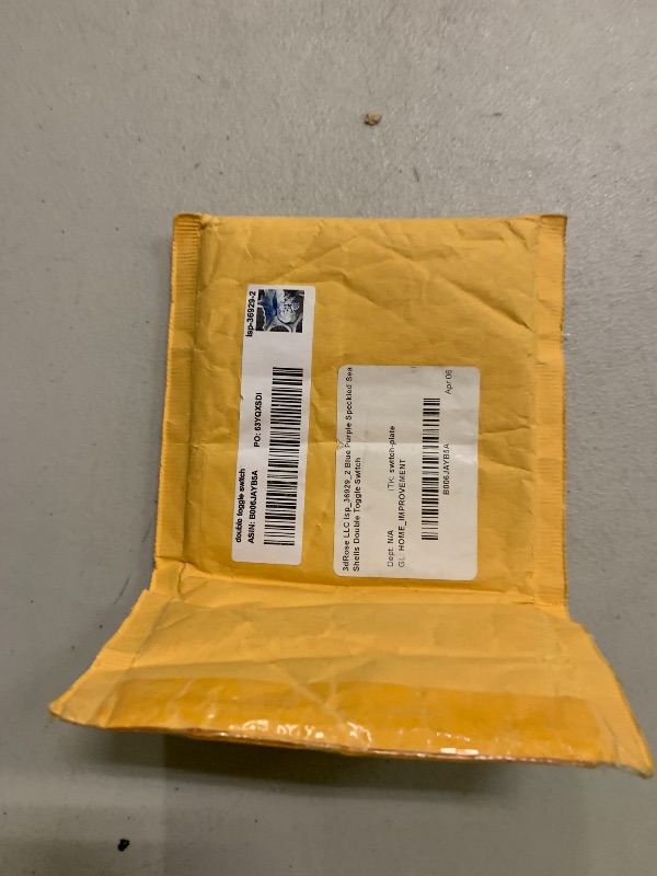 Photo 1 of 3dRose lsp_36929_2 Blue Purple Speckled Sea Shells Double Toggle Switch