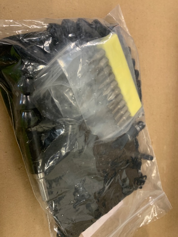 Photo 1 of 17Pcs Flexible Drill Bit Extension, Include 3Pcs Rotatable Socket Adapter 2Pcs Hex Shank 105° Right Angle Drill Attachment 10 Short Screwdriver Bits 90° Angled Bits and Bendable Extension