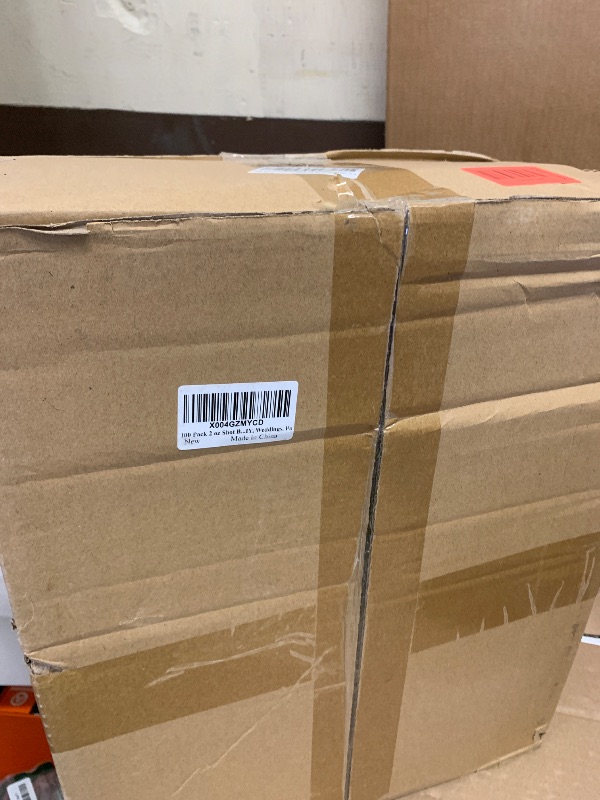 Photo 1 of 100 Pack 2 oz Shot Bottles with Caps, Small Plastic Bottles for Liquids, Ginger Shots Bottle for Liquor,Juice,Whiskey, Reusable Travel Bottle with Scale, Funnels, Stickers for Weddings Christmas Party