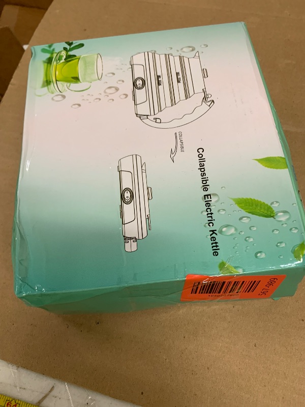 Photo 1 of 110V 555ML Ultrathin Travel Foldable Electric Kettle with Separable Power Cord and Handle, Boil Dry Protection, Food Grade Silicone