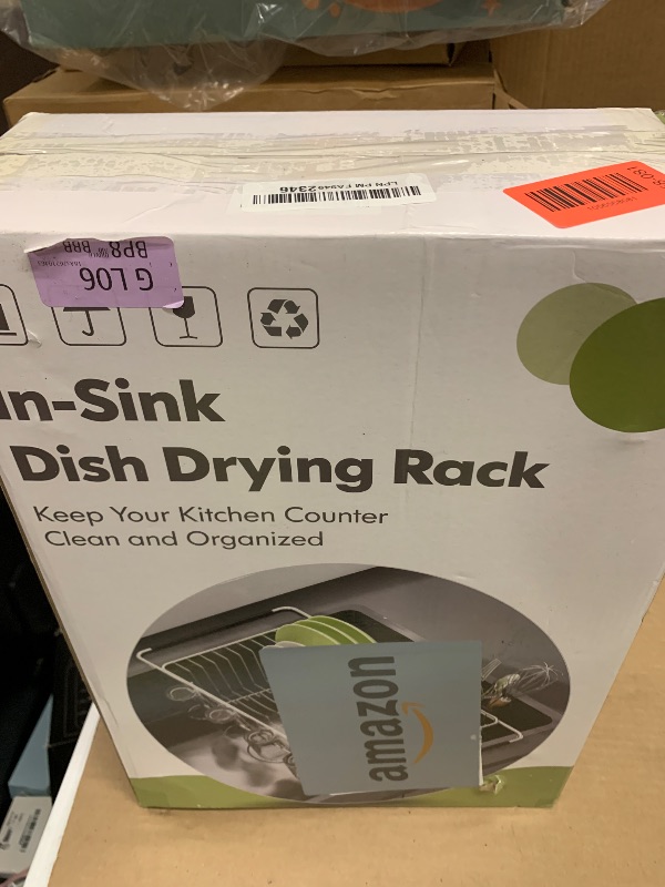 Photo 1 of JASIWAY Dish Drying Rack in Sink, Expandable Stainless Steel Dish Drainers for Kitchen Counter, Dish Dryer Rack for Inside Sink, Over The Sink Dish Racks with Utensil Holder, Silver