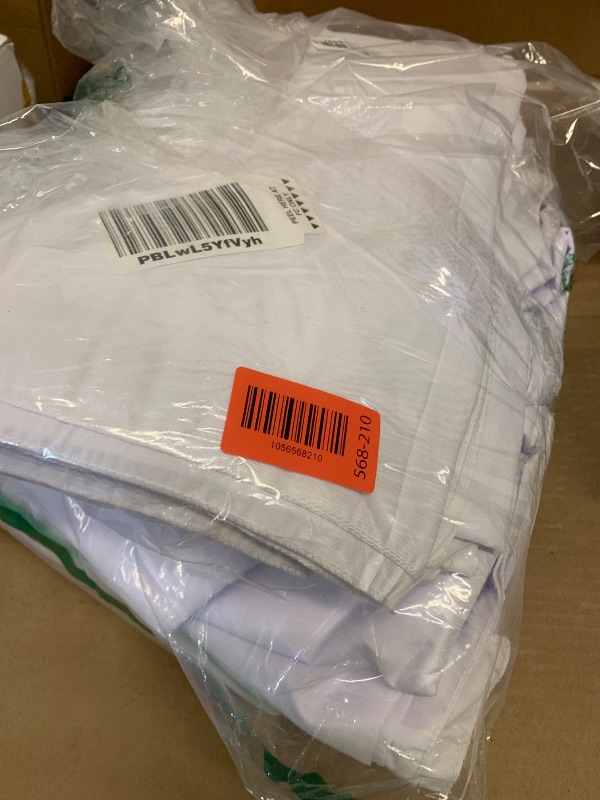 Photo 1 of 10Pack White Table Cloths for 8 Foot Rectangle Tables 60 x 126 Inch, 8FT White Tablecloth Rectangle Bulk Linen Polyester Fabric Washable Cloth Cover for Wedding Reception Banquet Birthday Party