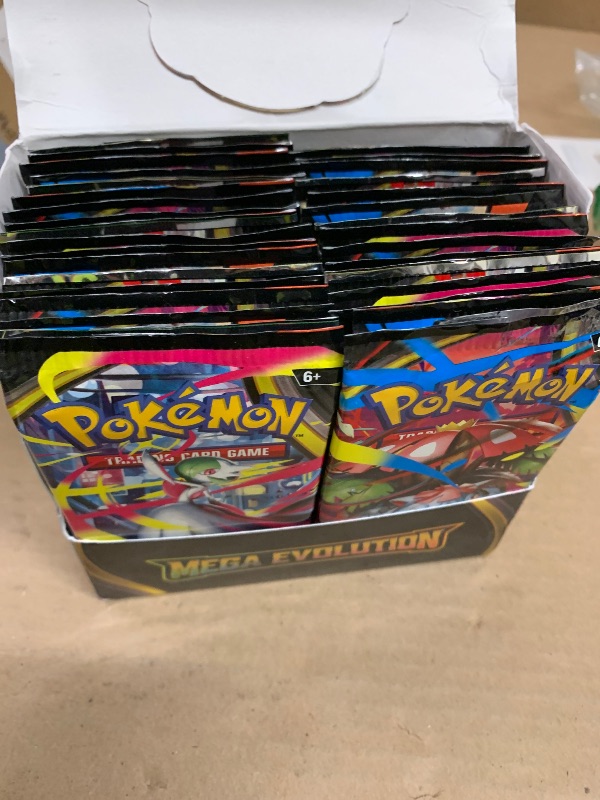 Photo 1 of **OPENED, INCOMPLETE** Pokémon Trading Card Game: Mega Evolution Booster Display, 36 Count