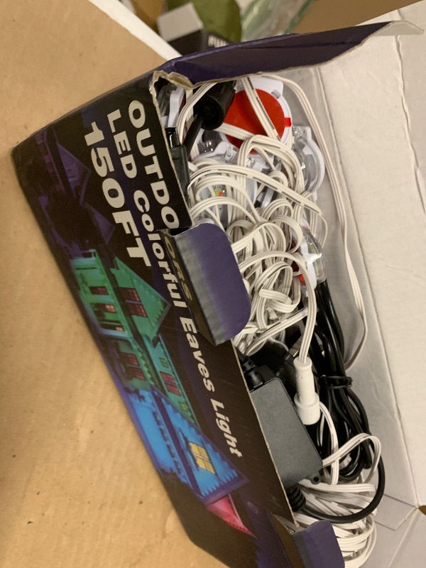 Photo 1 of 150FT Permanent Outdoor RGB Lights - Waterproof Smart LED Eaves Lights with App/Remote Control, Music Sync & DIY Scenes, Perfect for Christmas, Halloween, Parties & Daily Decor, Ideal for House Roof