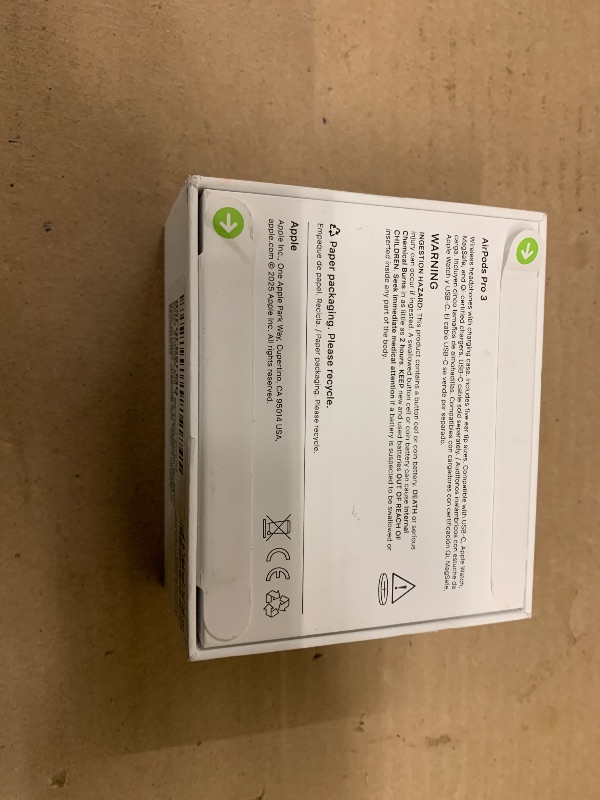 Photo 1 of Apple AirPods Pro 3 Wireless Earbuds, Active Noise Cancellation, Live Translation, Heart Rate Sensing, Hearing Aid Feature, Bluetooth Headphones, Spatial Audio, High-Fidelity Sound, USB-C Charging