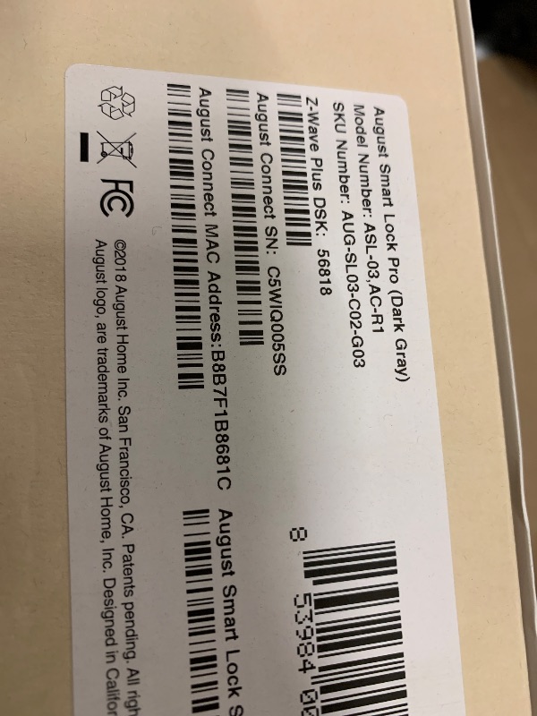 Photo 2 of August Home Smart Lock Pro + Connect Hub - Wi-Fi Smart Lock for Keyless Entry - Works with Alexa, Google Assistant, and more – Dark Gray