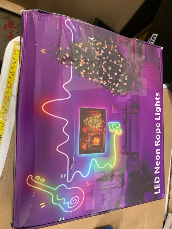 Photo 1 of 200Ft Neon Rope Lights,Flexible Led Rope Lights Control with App/Remote,Multiple Modes Rope Lights,IP65 Outdoor RGB Led Neon Lights Waterproof,Music Sync Gaming Led Neon Light Strip for Bedroom Decor