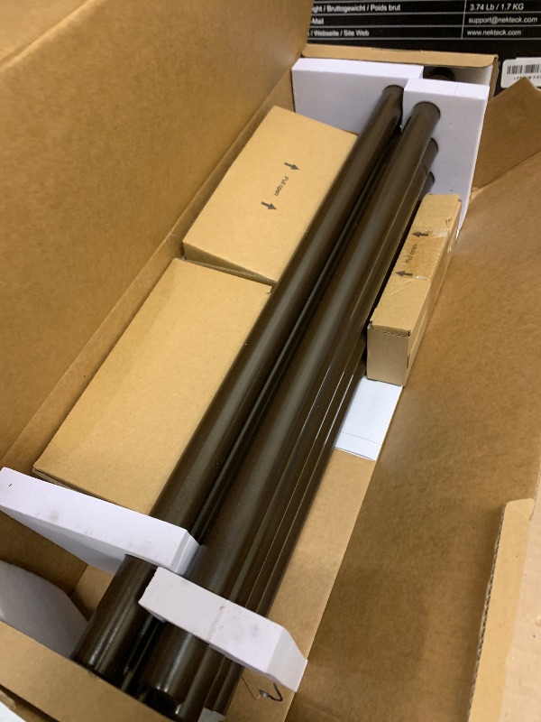 Photo 1 of 2 Pack Curtain Rod 32 to 58 Inches (2.6 to 4.8 ft), USFOOK 7/8 Inch Telescoping Splicing Curtain Rods for Windows 20 to 53 Inch, Bronze Drapery Rod with Leaf Finials