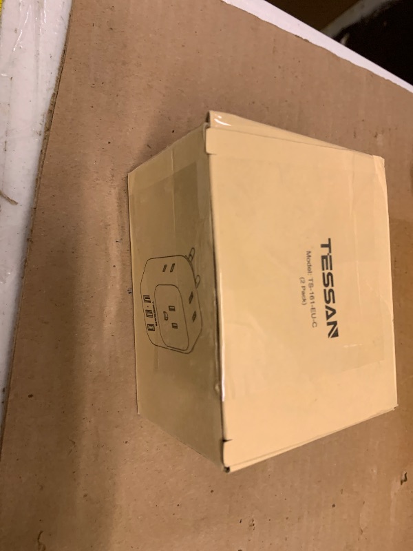 Photo 1 of 2 Pack European Plug Adapter USB C, TESSAN US to Europe Adapter 4 Outlets 3 USB Charger, Type C International Power Adaptor to Italy Spain France Portugal Iceland Germany, Europe Travel Essentials