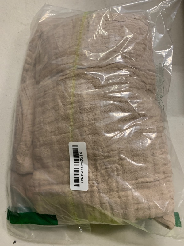 Photo 1 of 100% Cotton Blanket Large 50"x 70", 6 Layers Muslin Blankets, Cooling and Soft Throw Blanket for Bed and Couch, Breathable Quilt Bedspread, Gauze Bedding for Adults, Oatmeal, Beige Linen