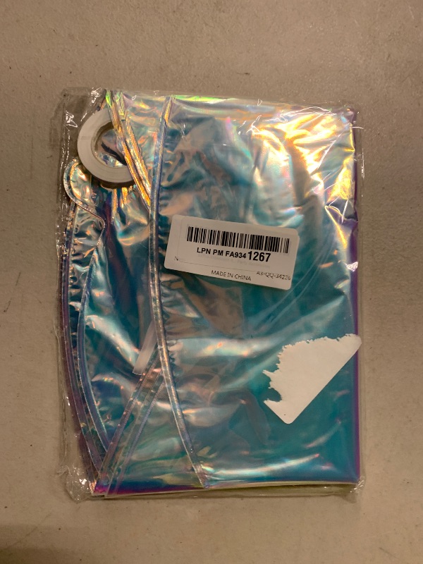 Photo 1 of 12Pcs Iridescent Round Foil Balloons, 22" 15" 10" 4D Clear Ball Balloon, Holographic Balloons for Birthday Wedding Folding Rainbow Under The Sea Mermaid Party decoration