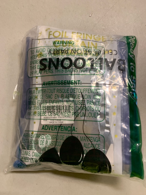 Photo 1 of 18th Birthday Decorations for Boys, Blue Happy 18th Birthday Decorations for Men, 18 Year Old Boy Birthday Door Banner, 18th Bday Party Tablecloth Foil Backdrop Star Balloons Decor for 18th Girls Boys