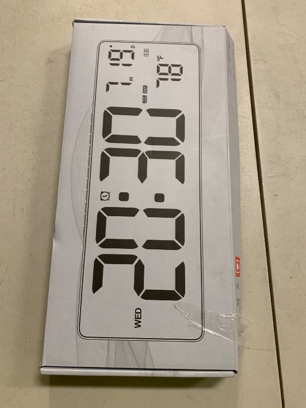 Photo 1 of 16.5" Digital Clock Large Display with Remote Control, 6-Color Night Light Digital Wall Clock with Dual Alarms, Temperature, Auto DST Large Digital Clock for Living Room, Bedroom, Desk, Mounted, Gift