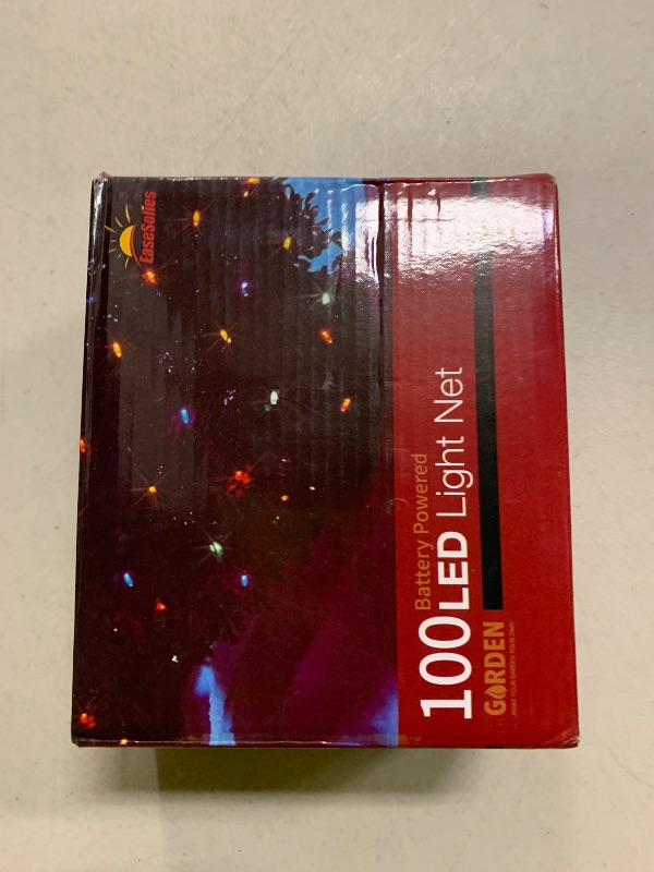 Photo 1 of 2 PACK Outdoor Garden Light - Waterproof Net Lights, 200 LED Battery Operated Tree String Light with 8 Modes, Mesh Curtain Lights for Garden Patio Yard Christmas Tree and Holiday Decor(Red/Green)