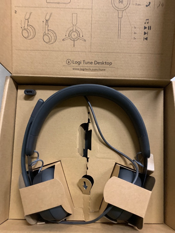 Photo 1 of Logitech Zone Wired Noise Cancelling Headset, USB-C with USB-A Adapter - Graphite,Black