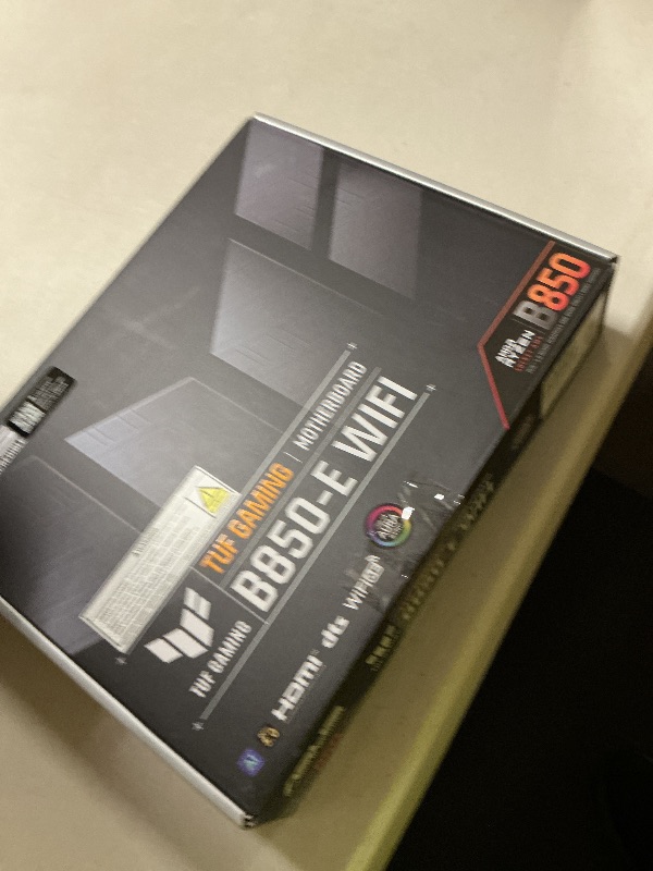 Photo 1 of ASUS TUF Gaming B850-E WiFi Motherboard Socket AMD AM5 (Ryzen 9000, PCIe 5.0, DDR5 Memory, WiFi 6E, PCIe Q-Release, BIOS Flashback, Aura Sync)
