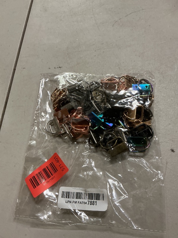 Photo 1 of 30 PCS Key Fob Hardware Kit Key Chain Clamp Keychain Hardware Set for Wristlet 3 Size Keyfob Set with Split Ring Keychain Clamp with Keys Rings Sets Bag Kit for Webbing Lanyards (5 Colors)