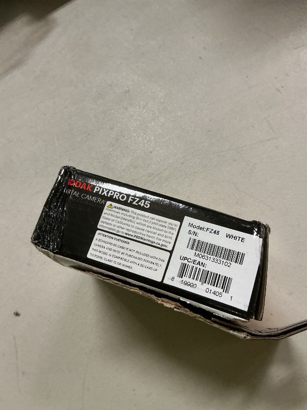 Photo 1 of KODAK PIXPRO Friendly Zoom FZ45-WH 16MP Digital Camera with 4X Optical Zoom 27mm Wide Angle and 2.7" LCD Screen (White)