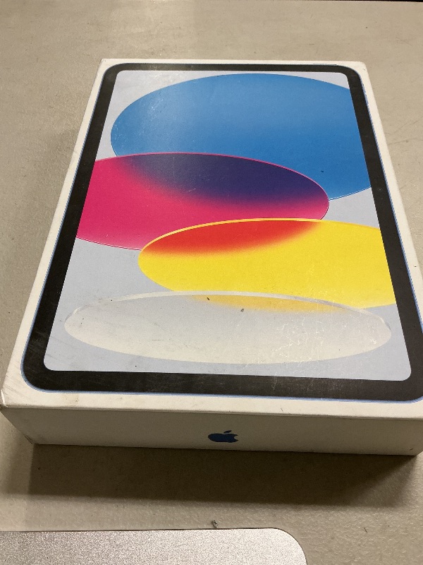 Photo 1 of Apple iPad (10th Generation): with A14 Bionic chip, 10.9-inch Liquid Retina Display, 64GB, Wi-Fi 6, 12MP front/12MP Back Camera, Touch ID, All-Day Battery Life – Blue