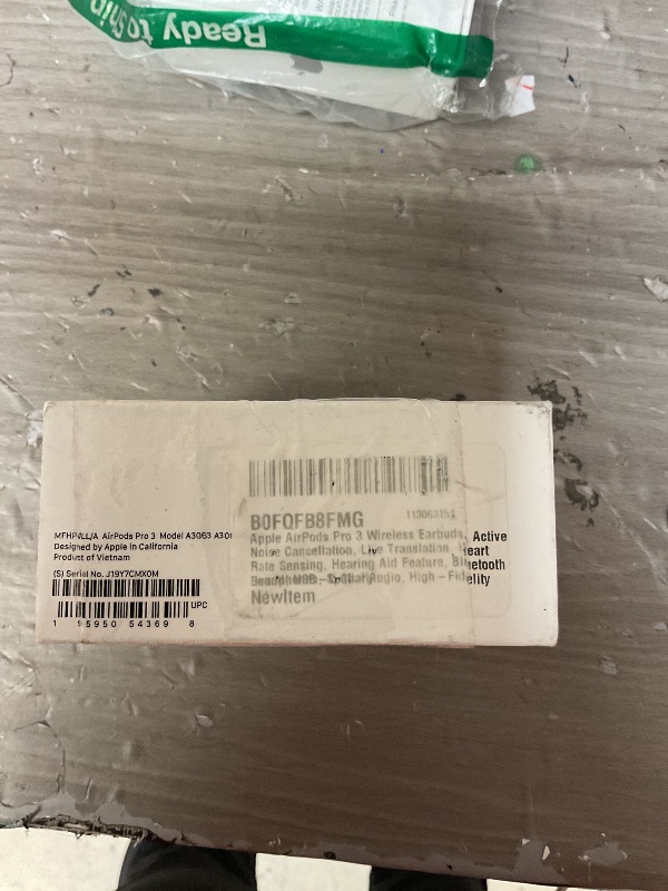 Photo 1 of Apple AirPods Pro 3 Wireless Earbuds, Active Noise Cancellation, Live Translation, Heart Rate Sensing, Hearing Aid Feature, Bluetooth Headphones, Spatial Audio, High-Fidelity Sound, USB-C Charging