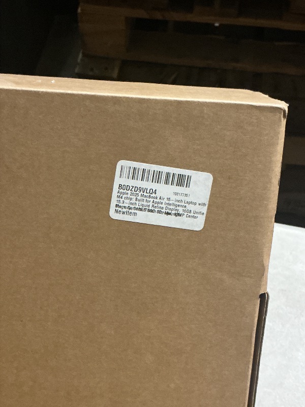 Photo 1 of Apple 2025 MacBook Air 15-inch Laptop with M4 chip: Built for Apple Intelligence, 15.3-inch Liquid Retina Display, 16GB Unified Memory, 512GB SSD Storage, 12MP Center Stage Camera, Touch ID; Midnight