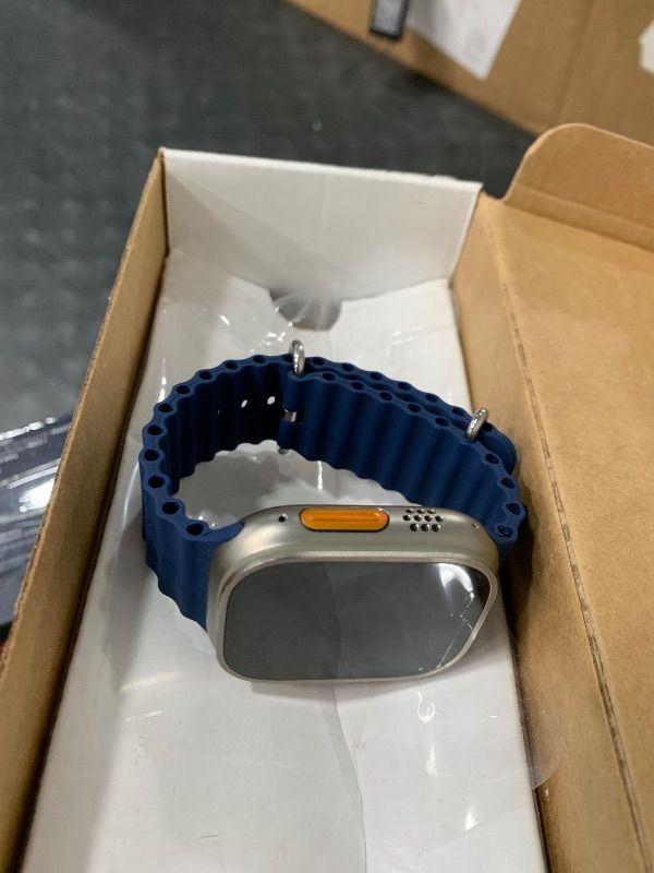 Photo 5 of locked----------------------------------Apple Watch Ultra 2 [GPS + Cellular, 49mm] - Titanium Case with Blue Ocean Band, One Size (Renewed)