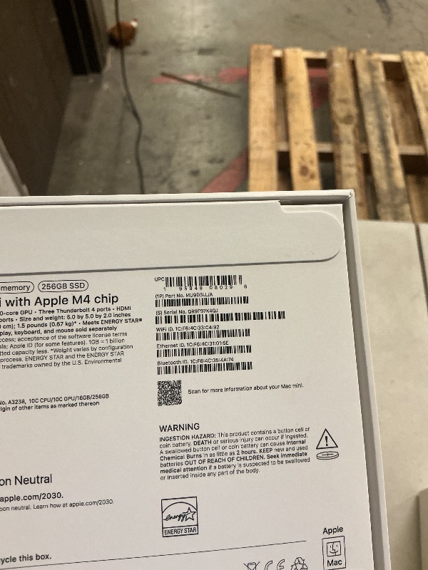 Photo 1 of Apple 2024 Mac mini Desktop Computer with M4 chip with 10?core CPU and 10?core GPU: Built for Apple Intelligence, 16GB Unified Memory, 256GB SSD Storage, Gigabit Ethernet. Works with iPhone/iPad