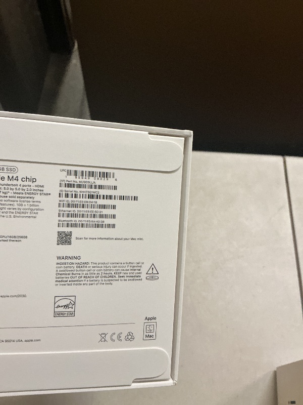 Photo 1 of Apple 2024 Mac mini Desktop Computer with M4 chip with 10?core CPU and 10?core GPU: Built for Apple Intelligence, 16GB Unified Memory, 256GB SSD Storage, Gigabit Ethernet. Works with iPhone/iPad