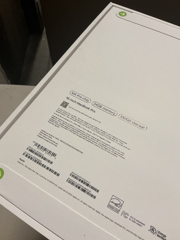 Photo 1 of Apple 2024 MacBook Pro Laptop with M4 Pro, 14?core CPU, 20?core GPU: Built for Apple Intelligence, 16.2-inch Liquid Retina XDR Display, 24GB Unified Memory, 512GB SSD Storage; Space Black