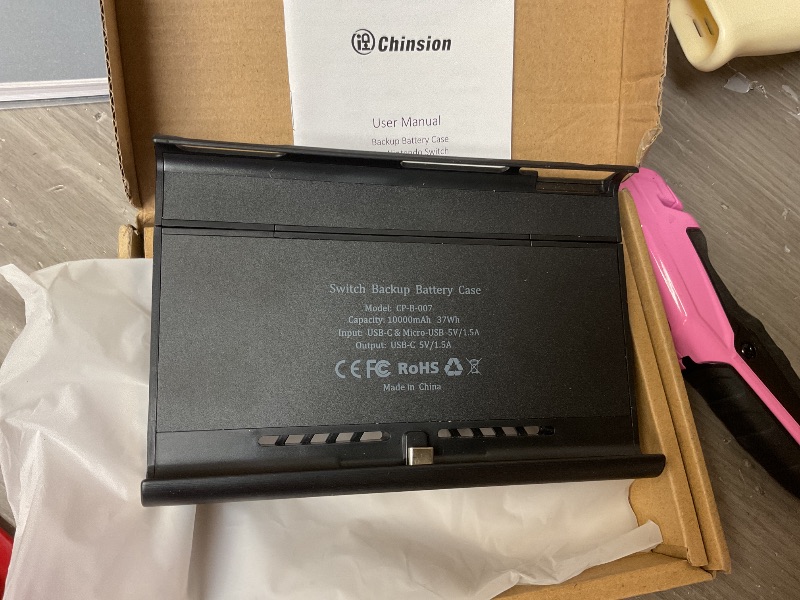 Photo 1 of 10000mAh Battery Charger Case, Compatible with Nintendo Switch & Nintendo Switch OLED Model, Portable Backup Battery Pack, Travel Power Bank, 2-Game Card Slots, Dual Type-C, Micro USB Charging Ports