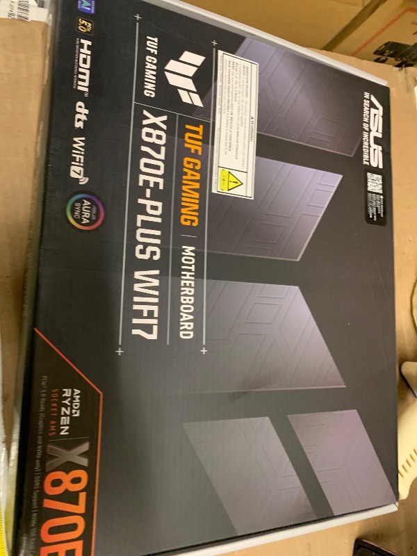 Photo 1 of ASUS TUF Gaming X870E-PLUS WIFI7 AMD Motherboard, 16+2+1 Power Stages, PCIe 5.0, Four M.2 Slots