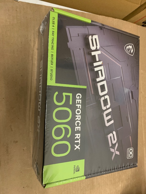 Photo 1 of MSI Gaming RTX 5060 8G Shadow 2X OC Graphics Card (8GB GDDR7,128-bit, Extreme Performance: 2535 MHz, DisplayPort x3 2.1a, HDMI 2.1b, NVIDIA Blackwell Architecture)