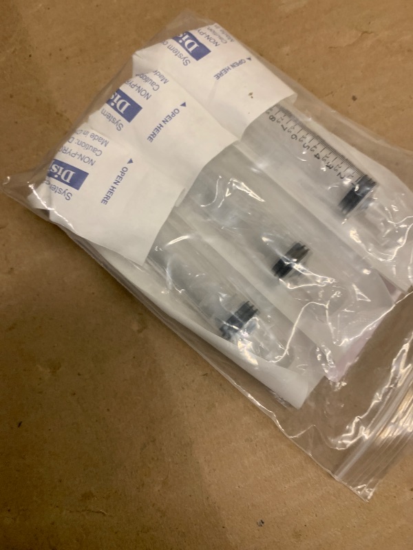 Photo 1 of 10mL Syringe for Liquid, Food, Oral, Scientific Labs, Measurement, Dispensing, Press-In Adapter, Craft, Big Tip with Cap- 3 Pack 10ml Syringes with tsp & mL Measurement