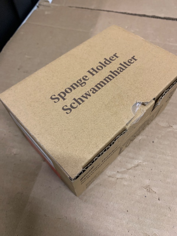 Photo 1 of TAILI Sponge Holder for Kitchen Sink with Strong Suction Cup Removable, Rustproof Aluminum Sink Caddy for Sponge, Brush, Scrubber, Scraper -Gold