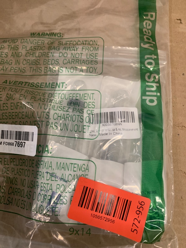 Photo 1 of 10mL Syringe for Liquid, Food, Oral, Scientific Labs, Measurement, Dispensing, Press-In Adapter, Craft, Big Tip with Cap- 3 Pack 10ml Syringes with tsp & mL Measurement