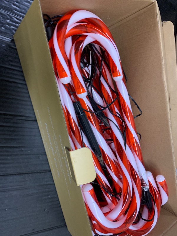 Photo 1 of 20 Pack Solar Christmas Candy Cane Lights, Christmas Decorations Outdoor Waterproof, Solar Powered Pathway Lights with 8 lighting Modes & Memory Function for Outside Party Garden Yard Patio Decoration