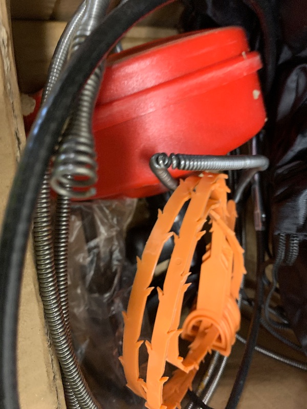 Photo 1 of 35 FT Drain Snake 2.0 with Double Mode, 10-In-1 Drain Auger for Sink and Drain Unblocking, Plumbing Snake for Real DYIs (Frosted Red)