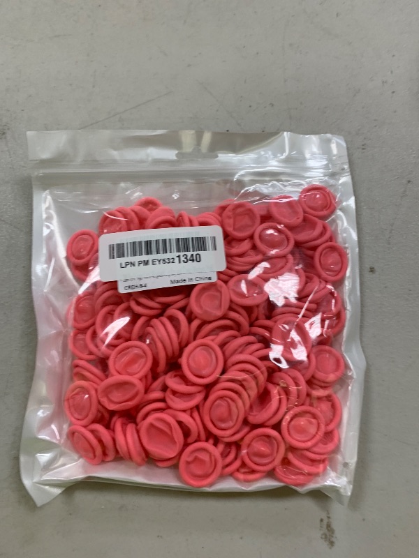 Photo 1 of 200 Pcs Finger Cots, Disposable Finger Protectors, Latex Anti-Static Finger Tip Rubber Protect Keeping Dressing Dry and Clean (Medium, Pink)