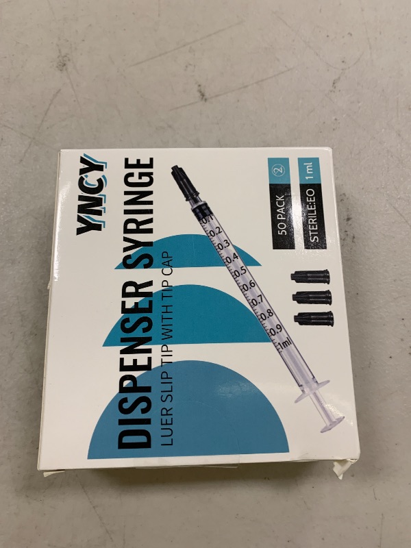 Photo 1 of 1ml Syringes with Cap, Luer Slip Tip, Whole Pack Bulk Sterile Sealed, No Needle