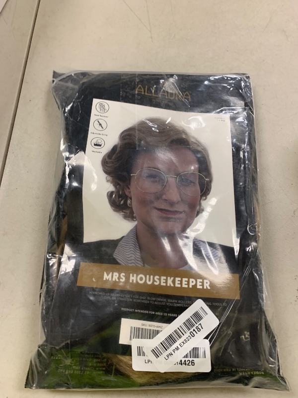 Photo 1 of ALLAURA Compatible with Mrs Doubtfire Wig – Short Wavy Gray Old Lady Wig for Women – Funny Costume Hairpiece for Adult Cosplay, Movie Character Look, Halloween, Theatre, Retro Nanny or Granny Outfit