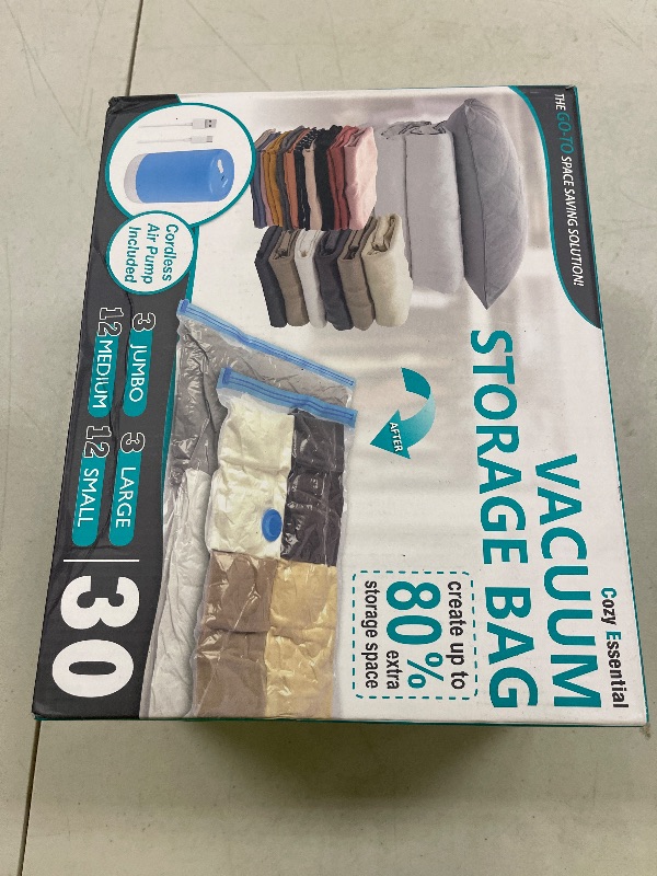 Photo 1 of 30 Pack Space Saver Storage Bags with Electric Air Pump